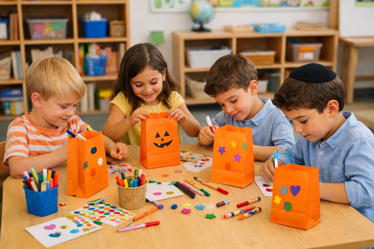 Paper Bags, 10" x 5" x 3", Assorted Colors, (Pack of 12) – Classroom Crafts, Party Favor & Gift Bags
